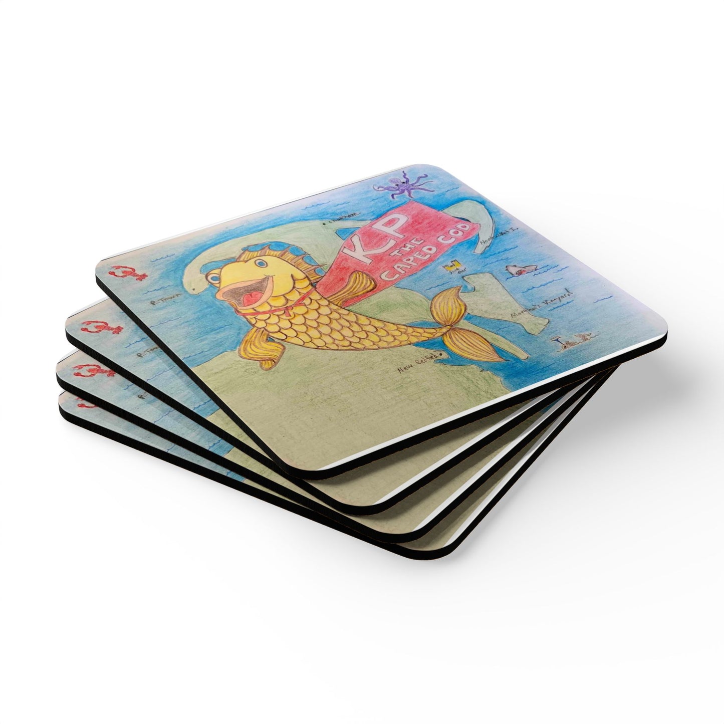 KP the Caped Cod Coaster Set