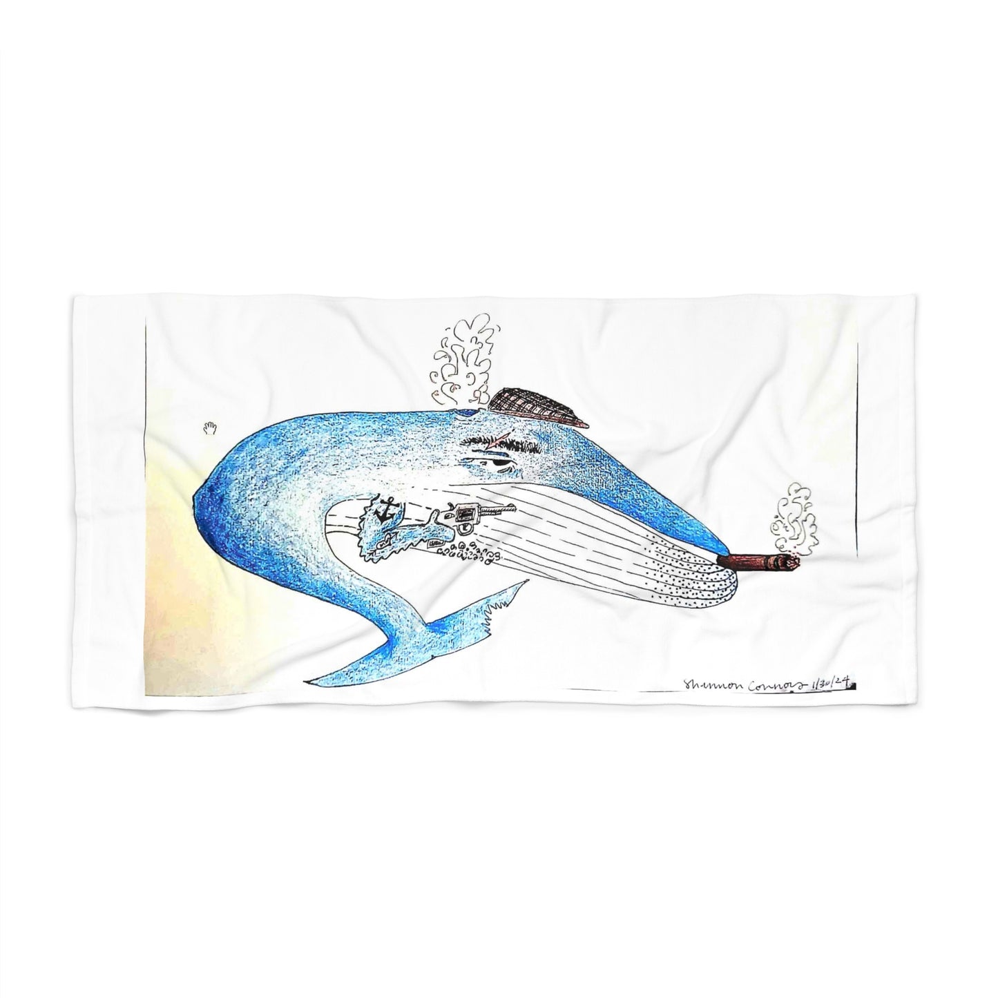 Bully Blue Whale Beach Towel
